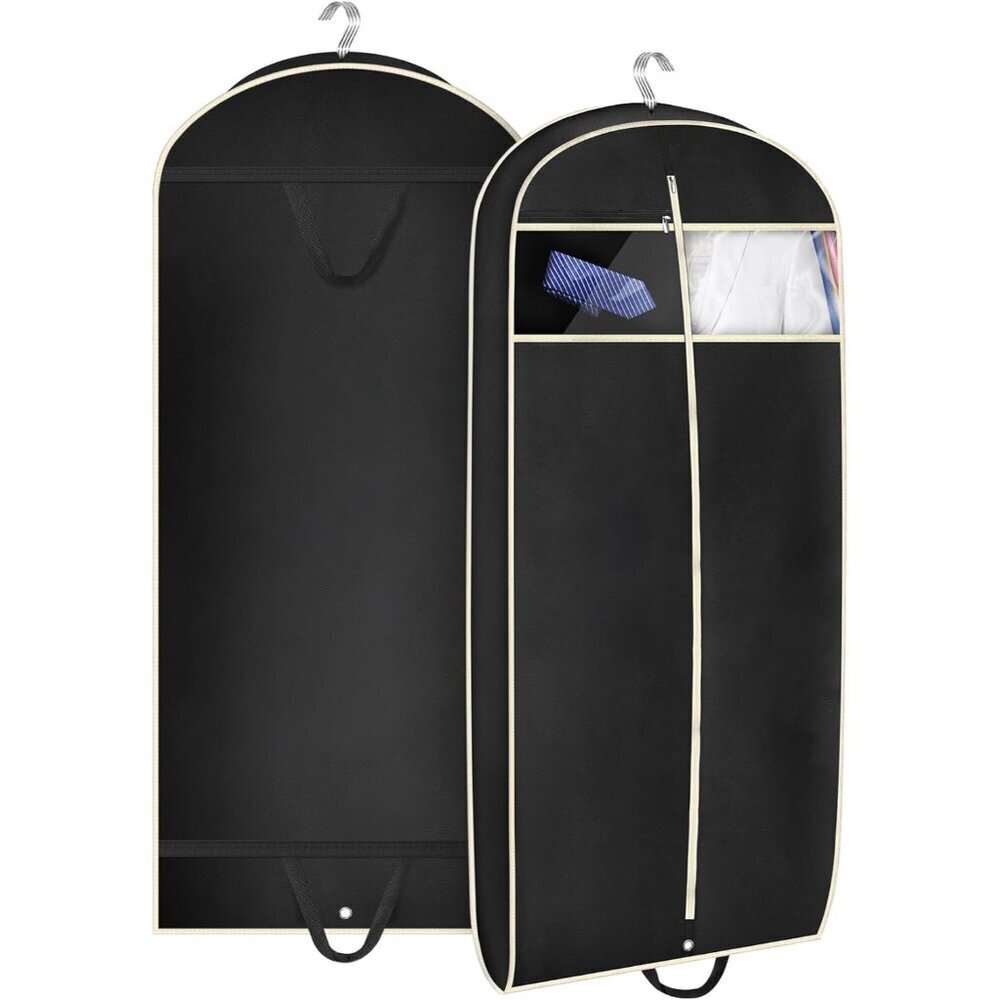 43" Gusseted Travel Garment Bag with Accessories Zipper Pocket Breathable Suit